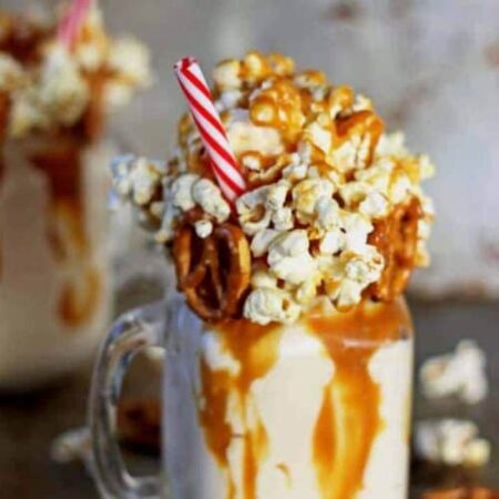 Popcorn Caramel Milk Shake